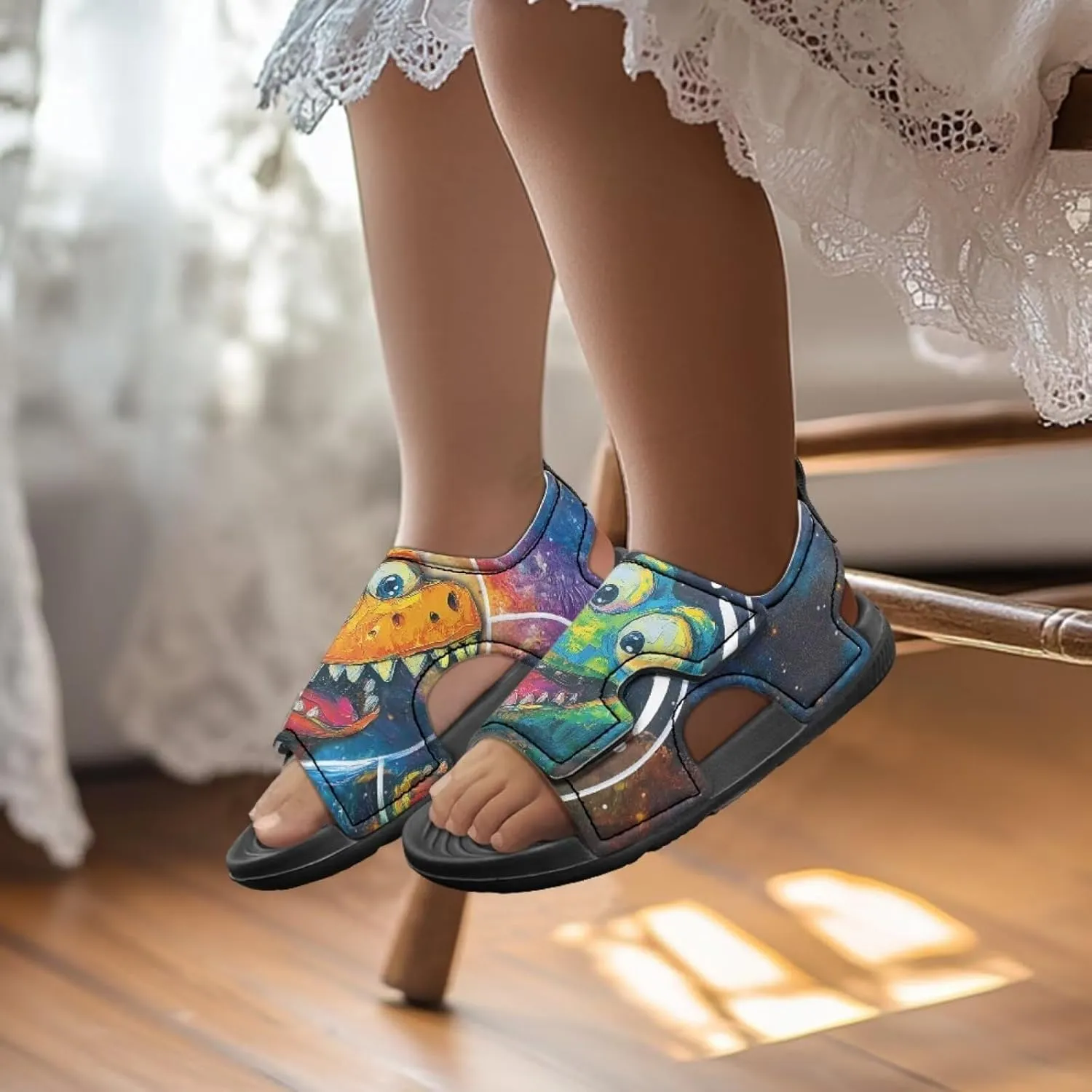 Girls Pink Axolotl Sandals Fashion Mushroom Pool Water Shoes Open Toe Outdoor Summer Hiking Athletic Sandals for Toddler Kids
