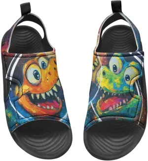 Girls Pink Axolotl Sandals Fashion Mushroom Pool Water Shoes Open Toe Outdoor Summer Hiking Athletic Sandals for Toddler Kids