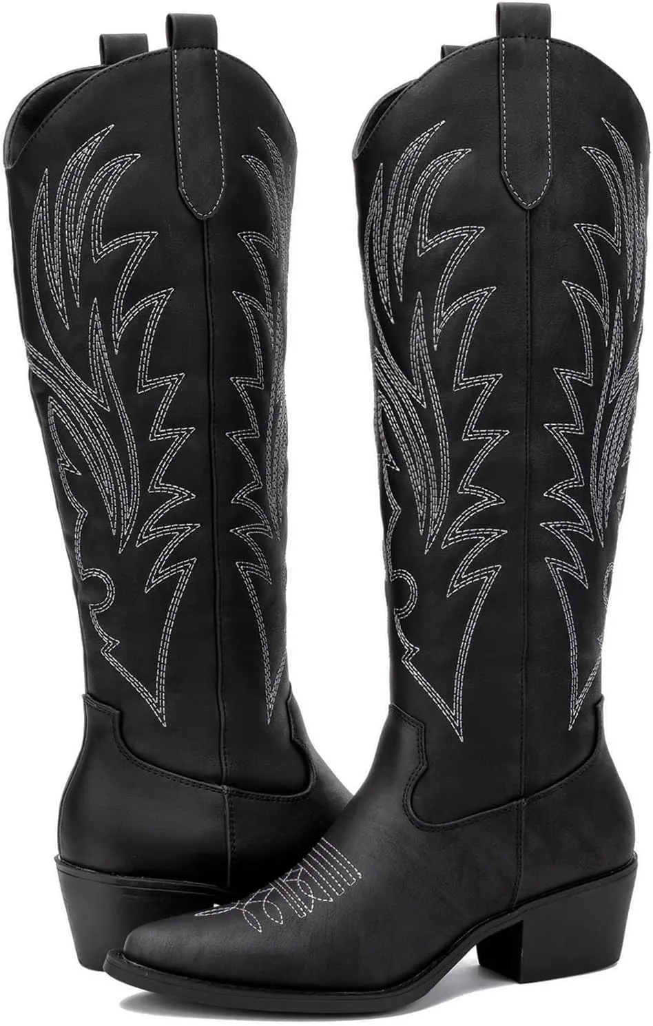 GLOBALWIN Women's The Western Cowboy Cowgirl Embroidered Knee High Boots