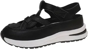 Glowstep Orthopedic Low Heel Cut-Out Sandals, 2025 Summer Platform Wedge, Bomre orthopedic sandals for women, lustre and glow Shoes, Beach Boho Arch Support Sandals