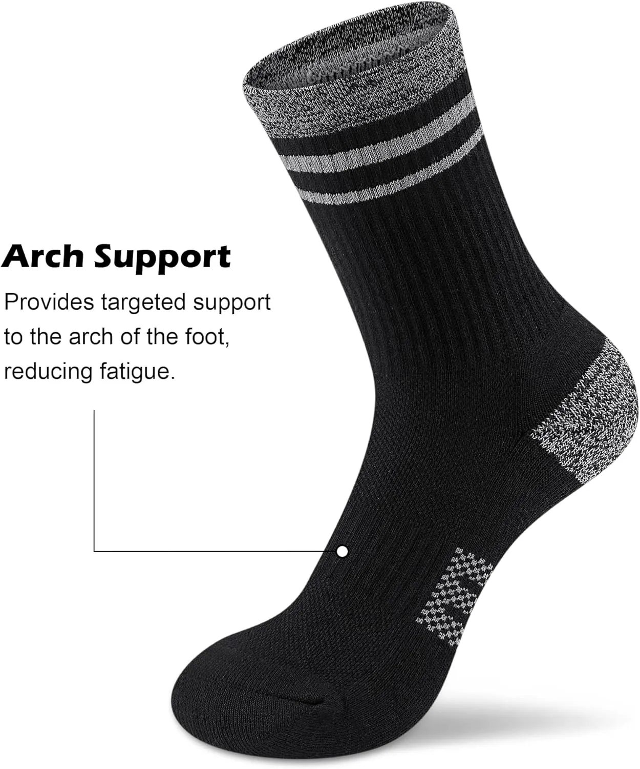 Gonii Crew Socks Women Running Hiking Thick Cushiones Athletic Socks 5-6 Pairs