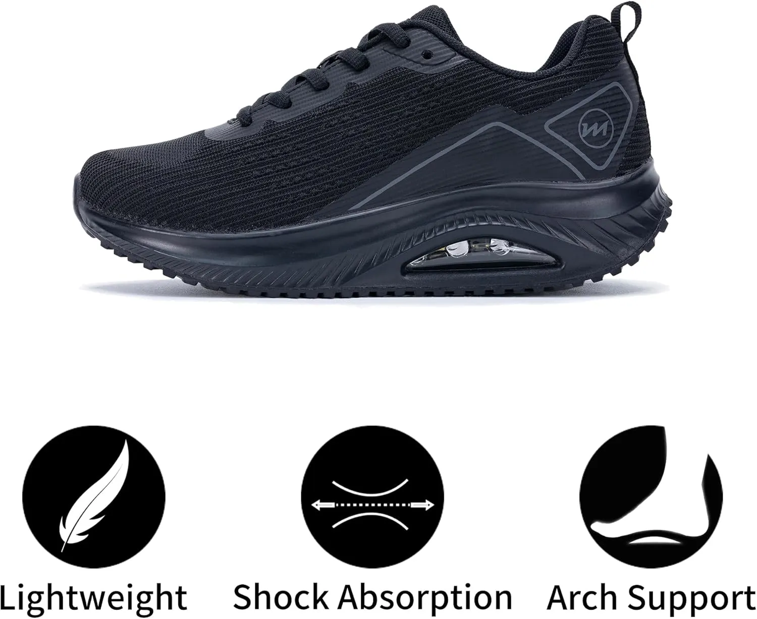 Gyeice Women's Air Walking Shoes Arch Support Orthotic Breathable Tennis Sneakers for Plantar Fasciitis Pain Relief US 5.5-11