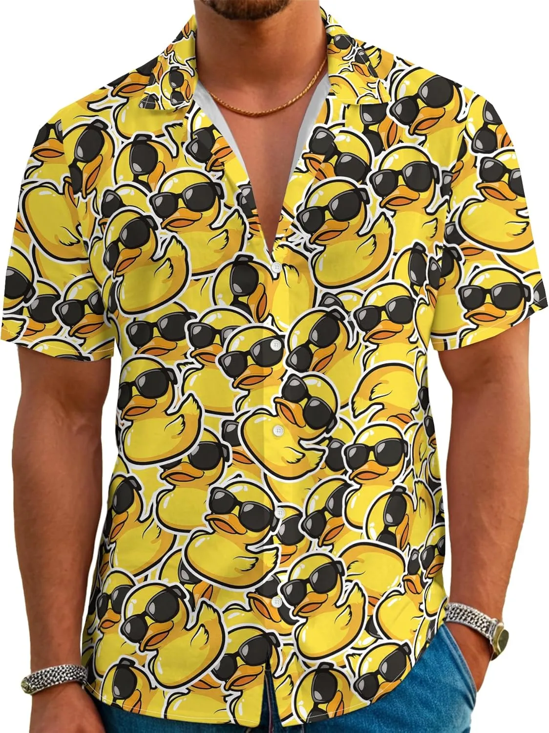 Hawaiian Shirts for Men Summer Beach Casual Short Sleeve Button Down Shirts Novelty Print Tropical Beach Shirts