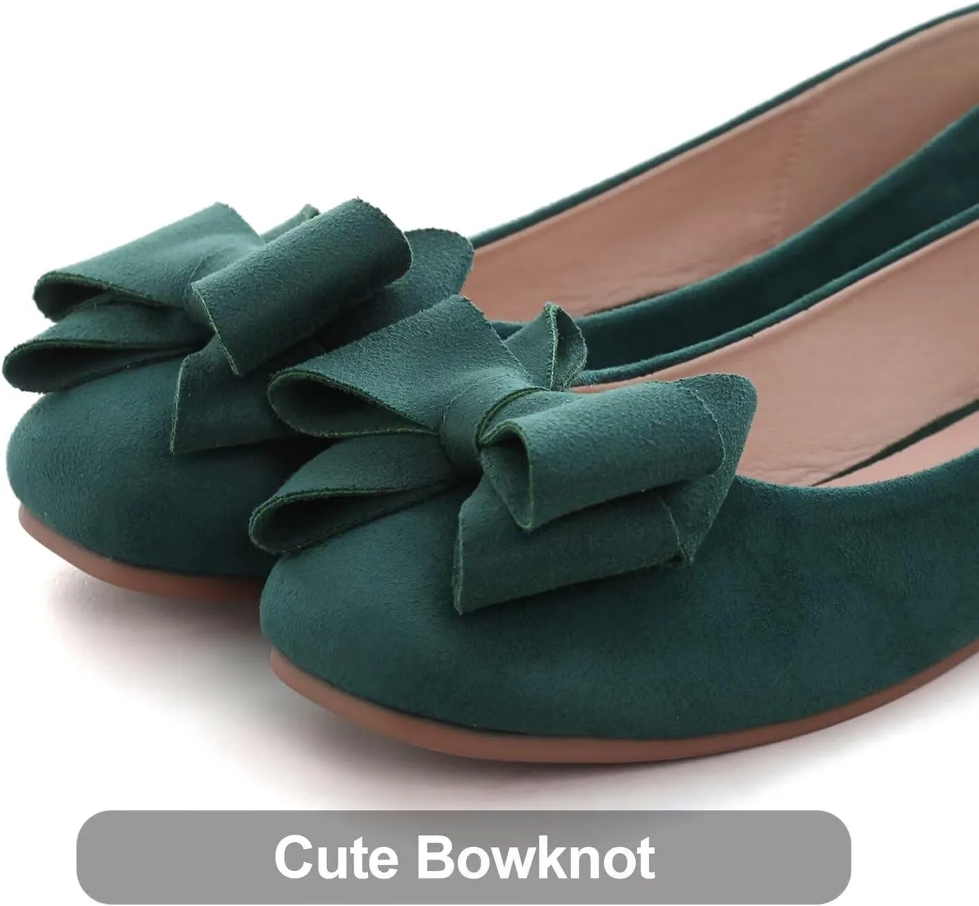 Hee grand Classic Solid Square Toe Ballet Flats for Women Comfort Casual Flats Lightweight Slip on Loafers Suede Dress Shoes