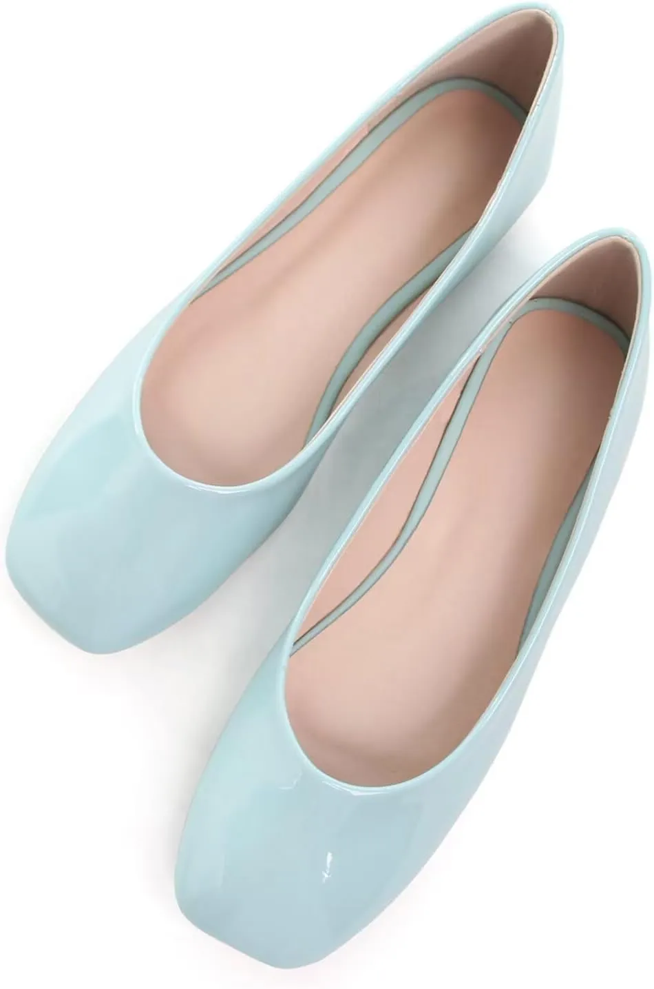 Hee grand Women's Flats Square Toe Ballet Shoes Casual Flats Satin Dress Shoes Comfort Slip-On Loafers