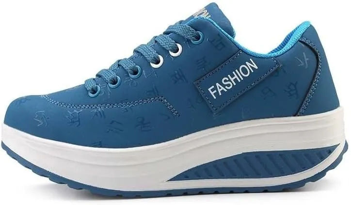 Height Increasing Platform Sneakers for Women - Low Top Running Shoes with Anti-Slip Sole