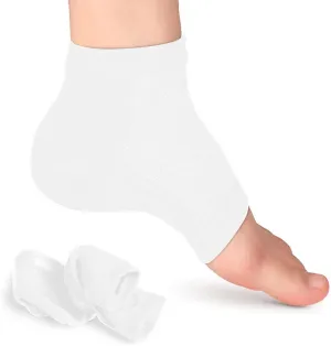Heightening Wedge Insole Socks Invisible Silicone Height Increase Socks Heel Pad Insert for Plantar Fasciitis Pain Relive and Gait Correction White 3.5 CM/1.4 Inch Up
