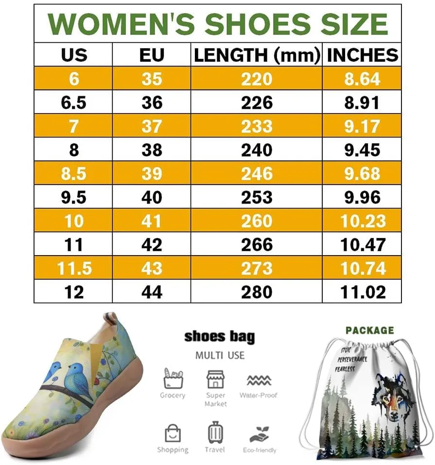 Hetios Women's Casual Slip On Loafers Walking Comfortable Knit Mesh Ladies Painted Travel Shoes
