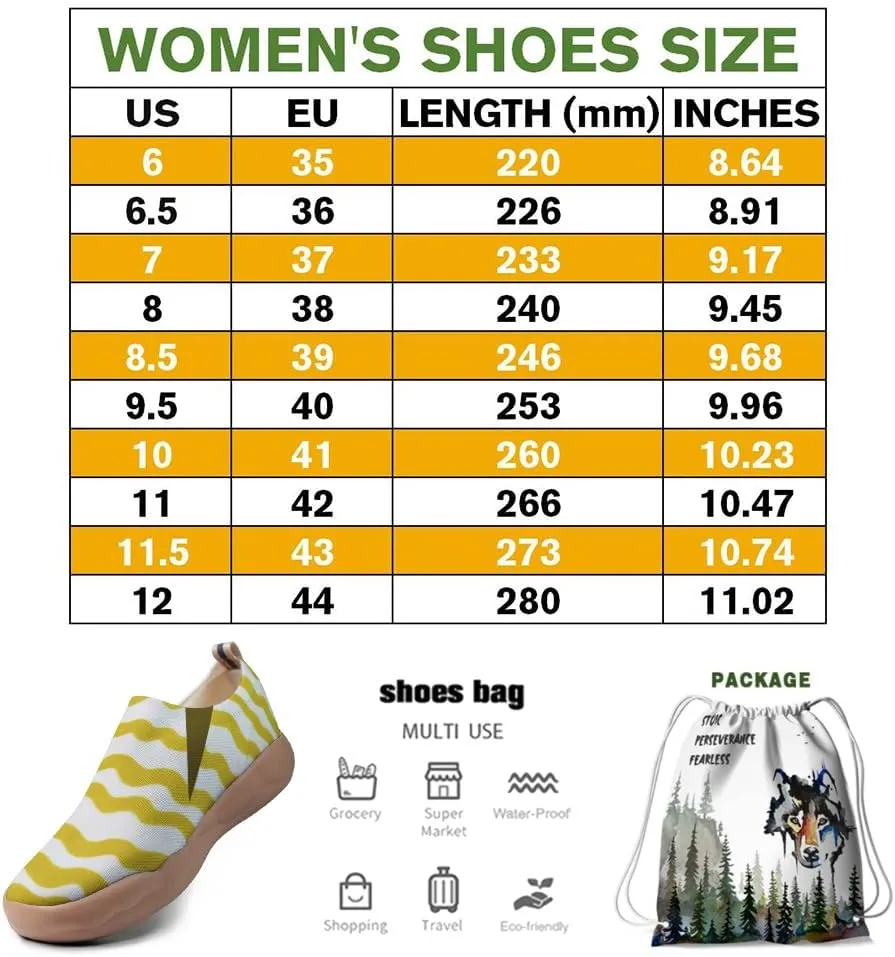 Hetios Women's Comfortable Casual Loafers Flat Knit Lightweight Artistic Slip-On Shoes Travel Footwear