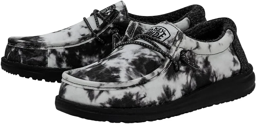 Hey Dude Boy's Wally Youth Multiple Colors | Boy’s Shoes | Boy's Lace Up Loafers | Comfortable & Light-Weight