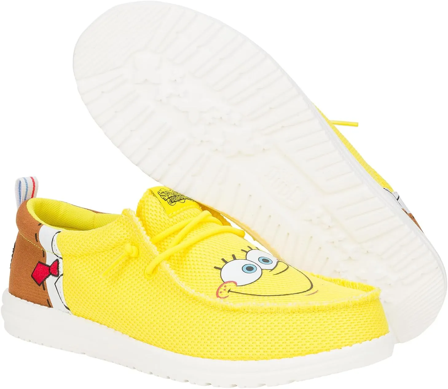HEYDUDE X Spongebob, Men's Slip-on Loafers, Comfortable & Light-Weight