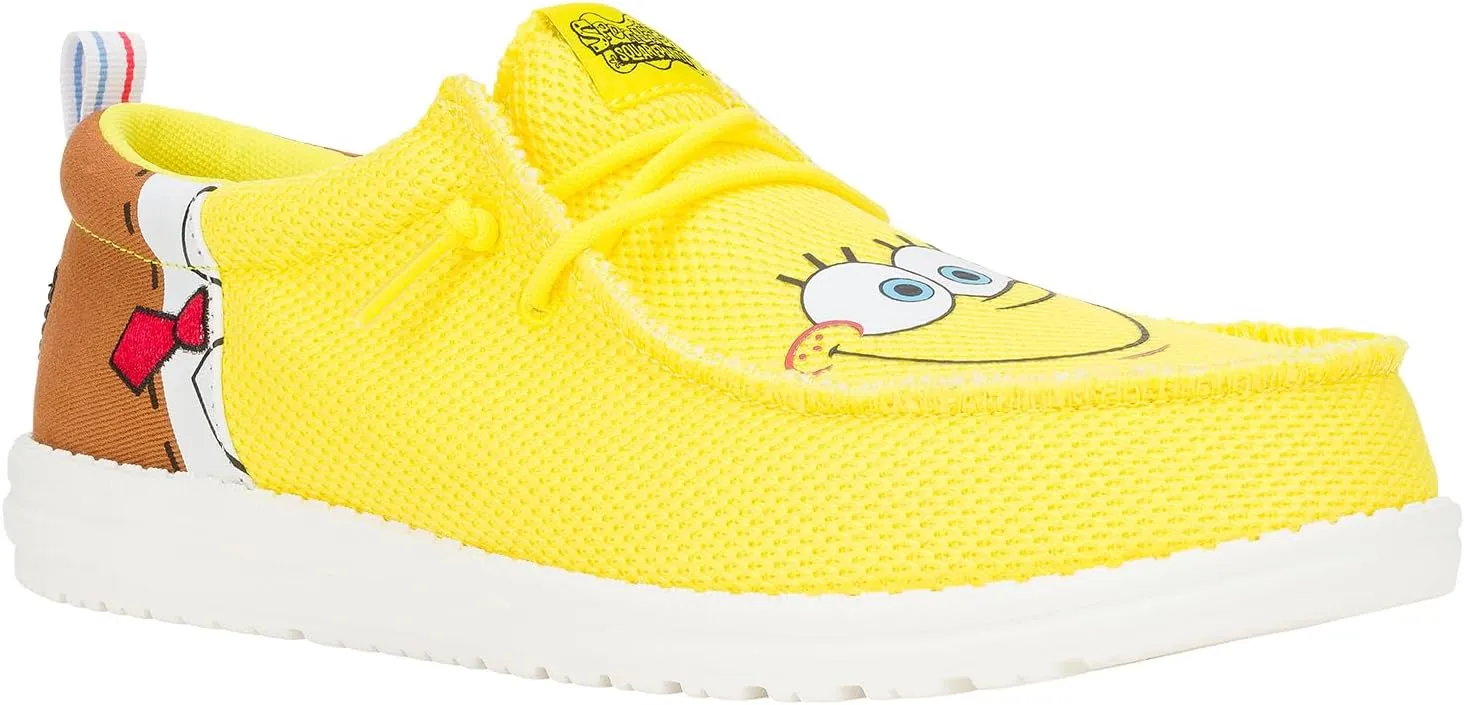 HEYDUDE X Spongebob, Men's Slip-on Loafers, Comfortable & Light-Weight
