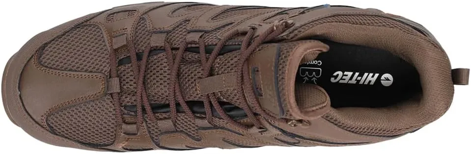 Hi-Tec Mens Ht Ravus Mid Wp Lace Up Hiking Hiking Casual Boots Ankle - Brown