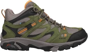 HI-TEC Mens Ht Ravus Mid Wp Lace Up Hiking Hiking Casual Boots Ankle - Green, Grey - Size 9 M
