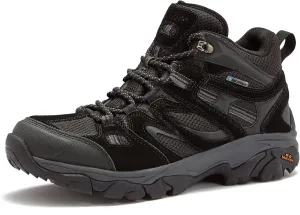 HI-TEC Ravus WP Mid Waterproof Hiking Boots for Men, Lightweight Breathable Outdoor Trekking Shoes