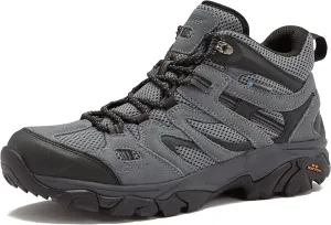 HI-TEC Ravus WP Mid Waterproof Hiking Boots for Men, Lightweight Breathable Outdoor Trekking Shoes
