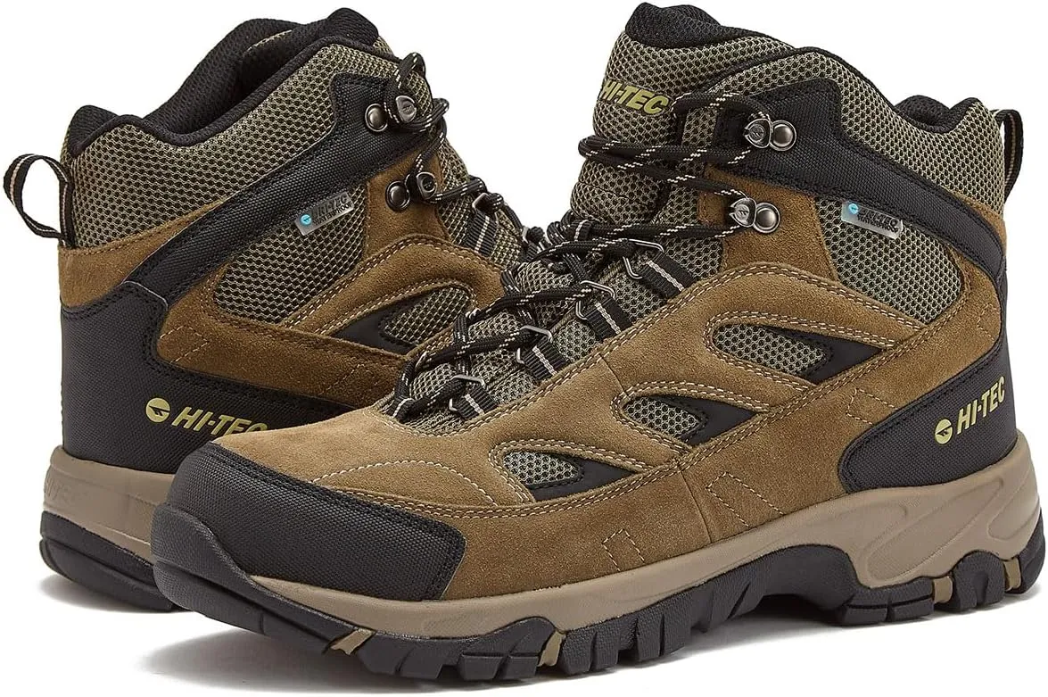 HI-TEC Yosemite WP Mid Waterproof Hiking Boots for Men, Lightweight Breathable Outdoor Trekking Shoes