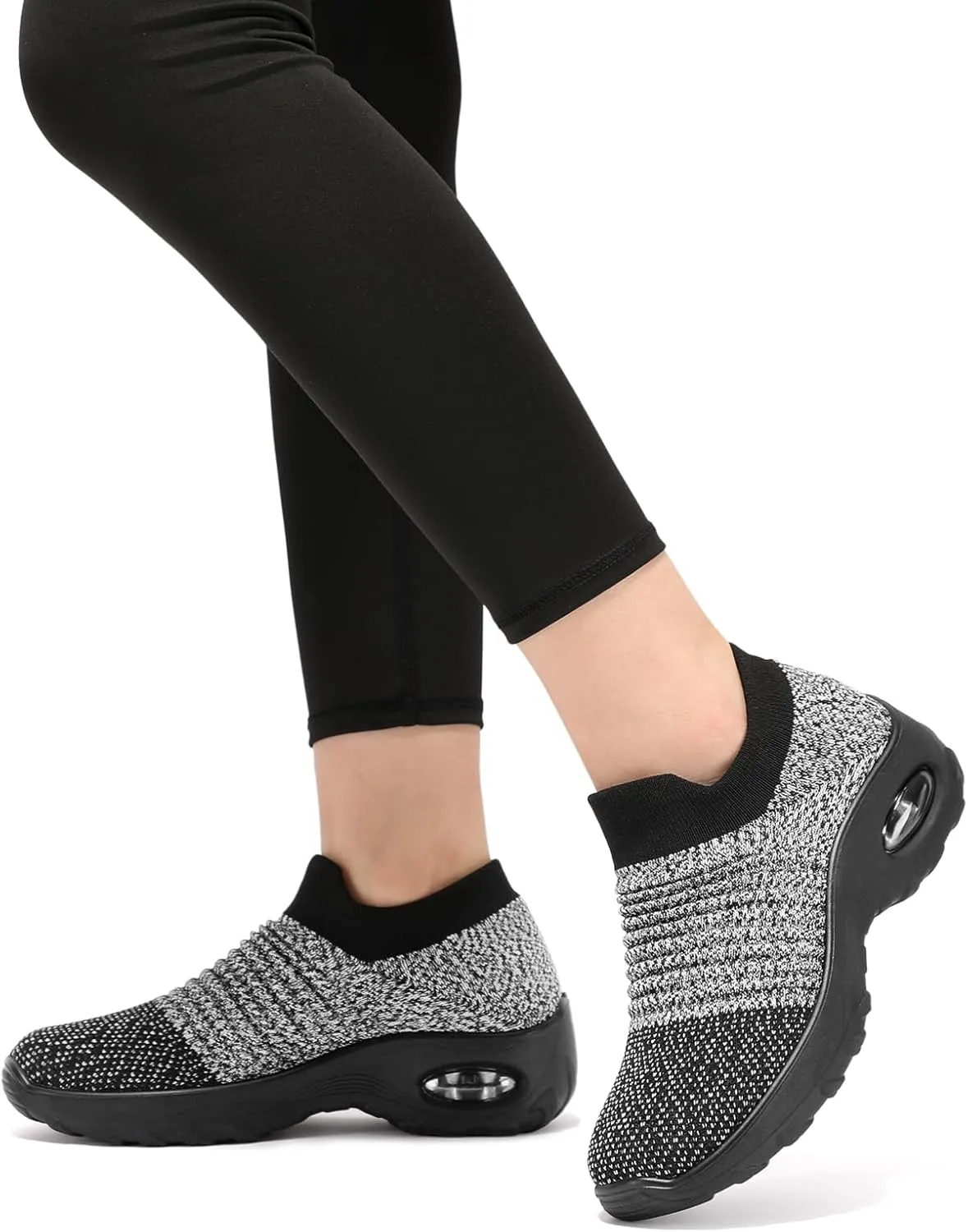 HKR Women’s Walking Shoes with Arch Support Lightweight Slip On Sneakers for Plantar Fasciitis