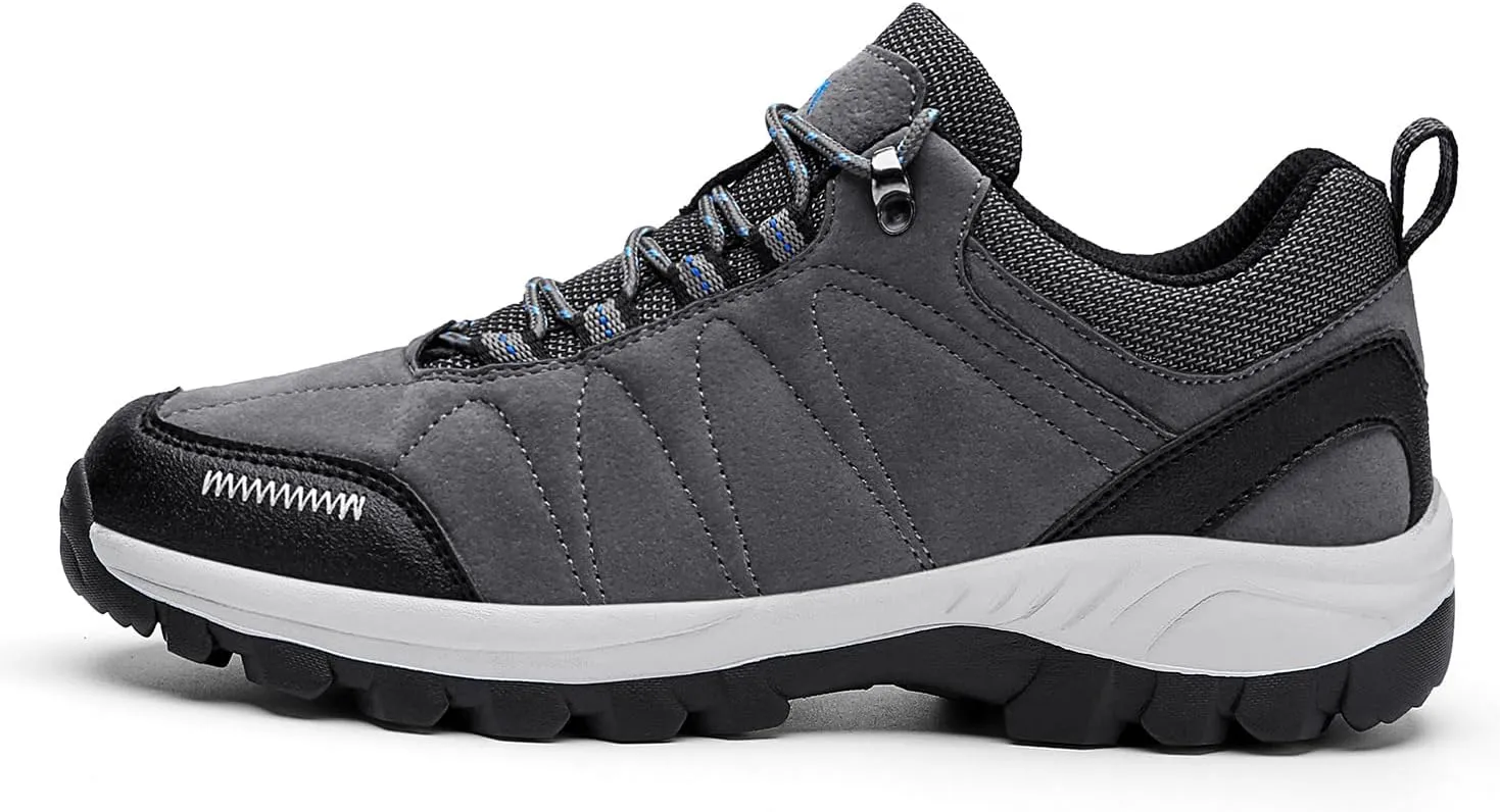 HOBIBEAR Mens Sneakers Leather Running Shoes Trainers Sneaker Casual Hiking Shoes