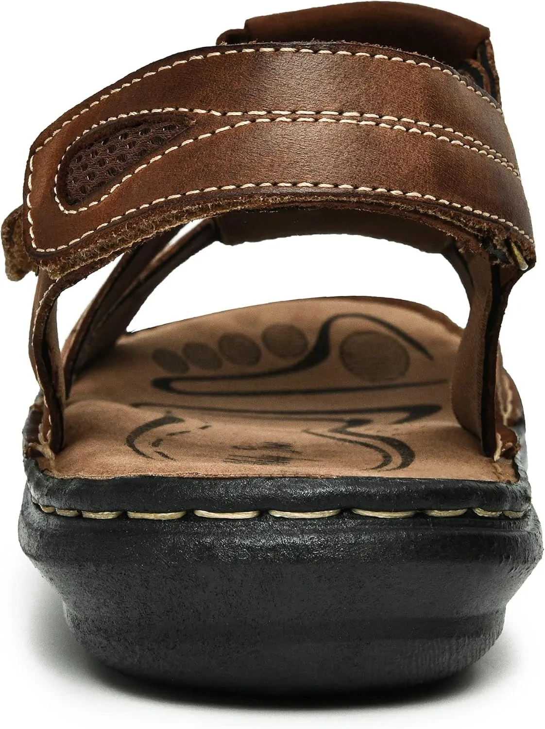 Holy dove Men's Sandals Open Toe Leather Fisherman Sport Hiking Outdoor Casual Summer Sandals Shoes for Men