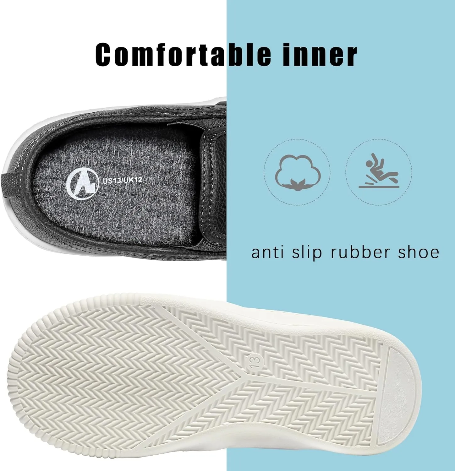 HOMEHOT Boys Slip on Sneakers Casual Dress Shoes Faux Leather Loafers (Toddler,Big Kids, Little Kids)