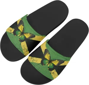 Howilath North American Countries Flag Sandals for Women Comfort Non Slip House Shower Shoes Summer