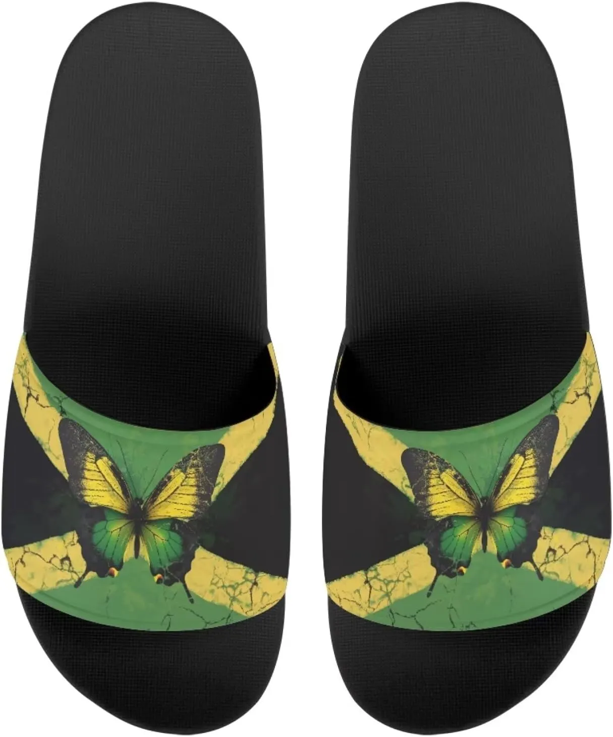 Howilath North American Countries Flag Sandals for Women Comfort Non Slip House Shower Shoes Summer