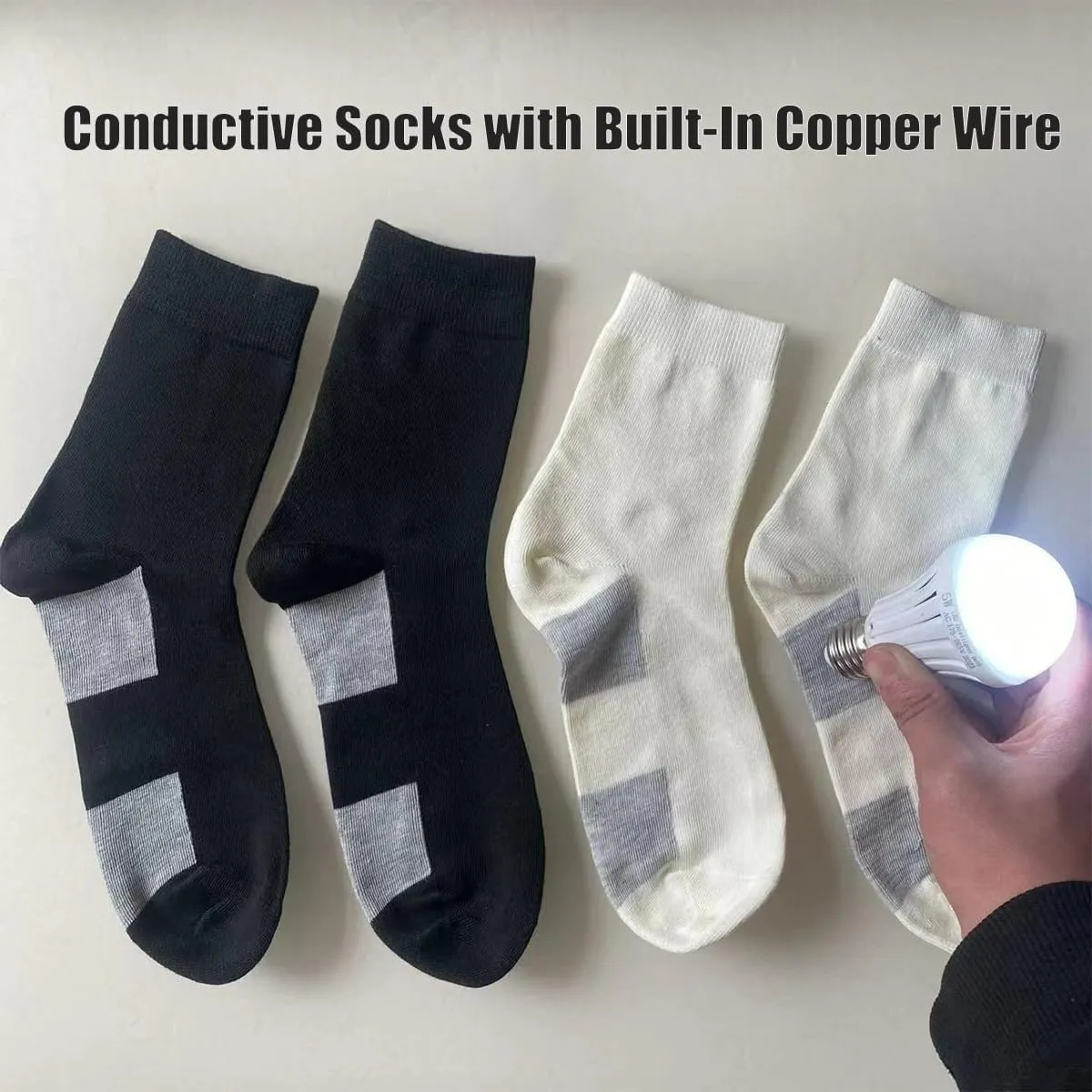 Hrtesus Grounding Shoes with Copper for Women Men Earthing Shoes Grounded Barefoot Footwear Wide Toe Highly Elastic Non-Slip Sneakers