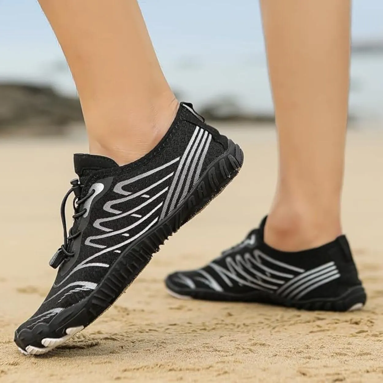 Hrtesus Grounding Shoes with Copper for Women Men Earthing Shoes Grounded Barefoot Footwear Wide Toe Highly Elastic Non-Slip Sneakers