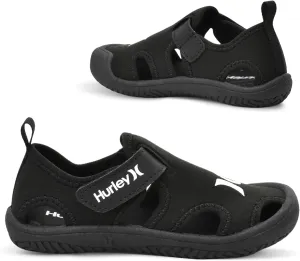 Hurley Kona Toddler Water Shoes - Beach Essentials, Girls and Boys Closed Toe Sandals, Lightweight, Breathable, Kids Water Shoes with Non-Slip Sole and Adjustable Straps, Outdoor Toddler Swim Shoes
