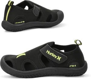 Hurley Kona Toddler Water Shoes - Beach Essentials, Girls and Boys Closed Toe Sandals, Lightweight, Breathable, Kids Water Shoes with Non-Slip Sole and Adjustable Straps, Outdoor Toddler Swim Shoes