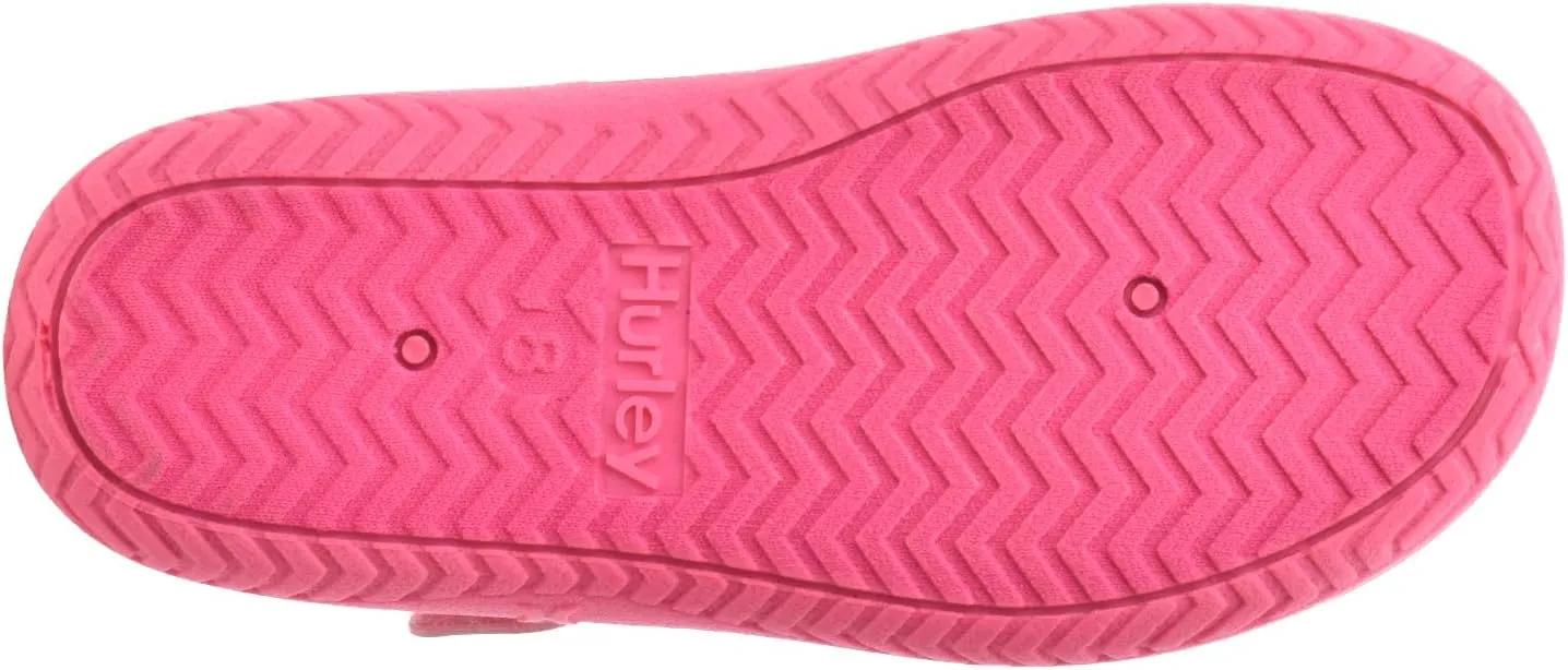 Hurley Kona Toddler Water Shoes - Beach Essentials, Girls and Boys Closed Toe Sandals, Lightweight, Breathable, Kids Water Shoes with Non-Slip Sole and Adjustable Straps, Outdoor Toddler Swim Shoes