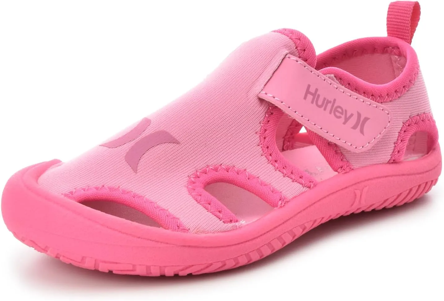 Hurley Kona Toddler Water Shoes - Beach Essentials, Girls and Boys Closed Toe Sandals, Lightweight, Breathable, Kids Water Shoes with Non-Slip Sole and Adjustable Straps, Outdoor Toddler Swim Shoes