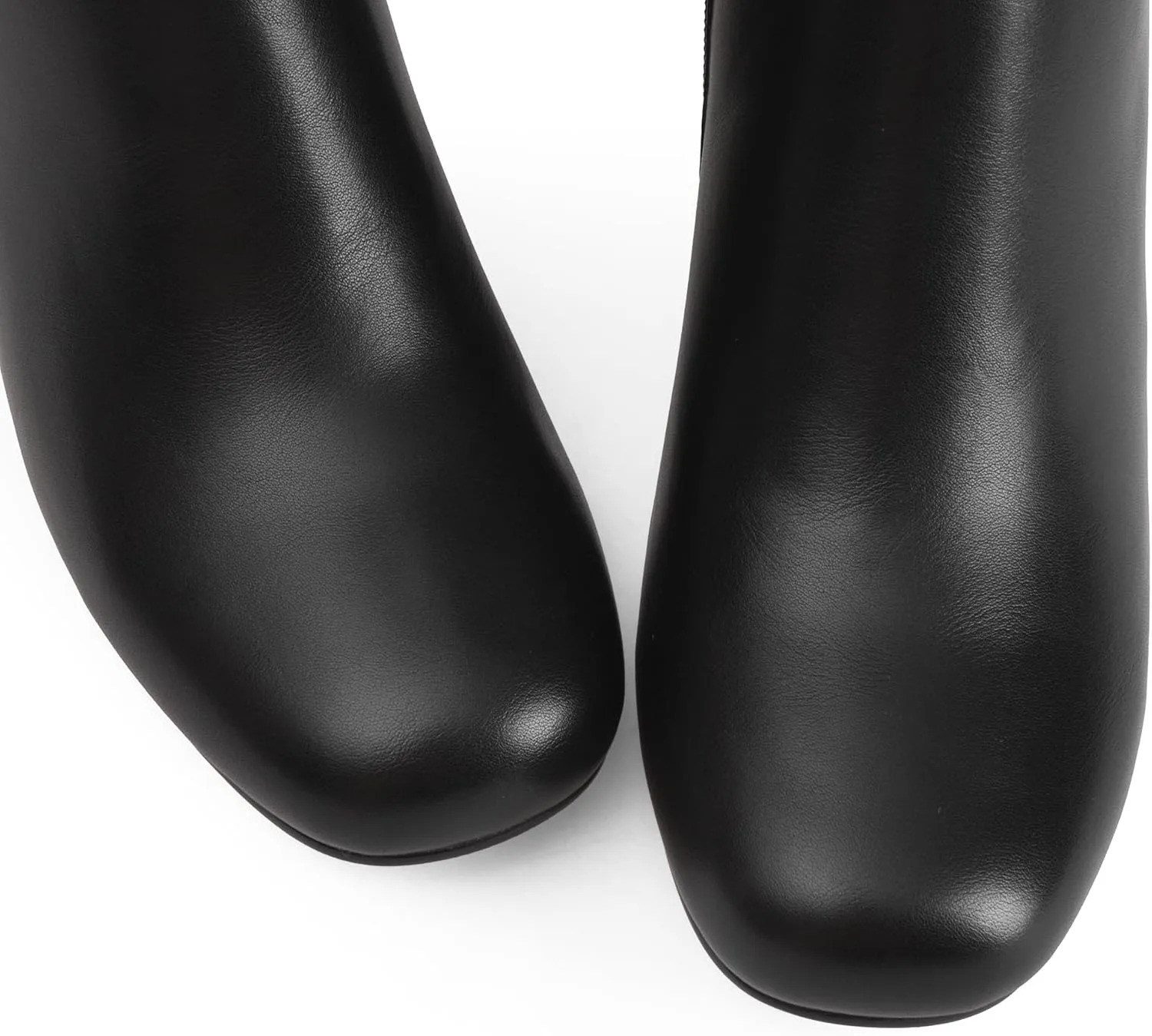 iiimmu Knee High Boots for Women Round Toe Boots 2.5 IN Chunky Heel Zipper Knee High Boots Dress Fashion Trendy High Heel Boots