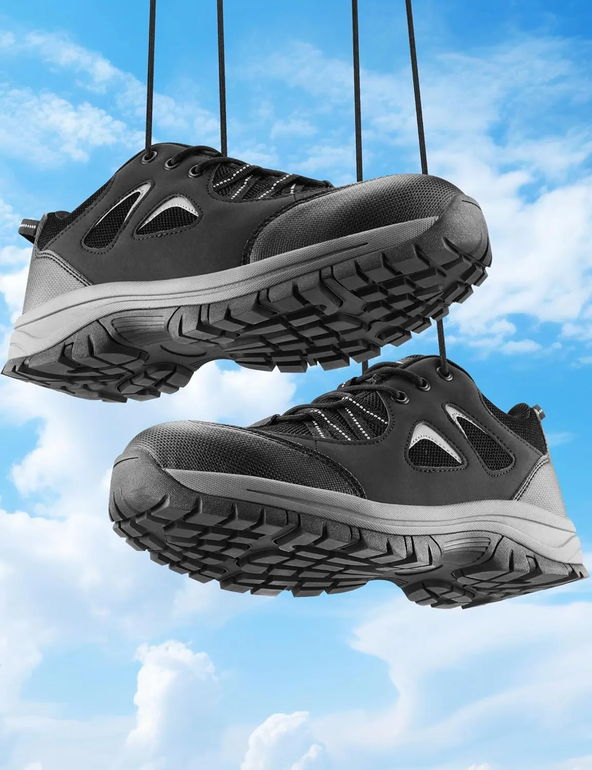 ISOOUS Steel Toe Shoes for Men Women Safety Composite Toe Sneakers Lightweight Comfortable Non Slip Resistant Work Shoes for Men Utility Indestructible Industrial Construction