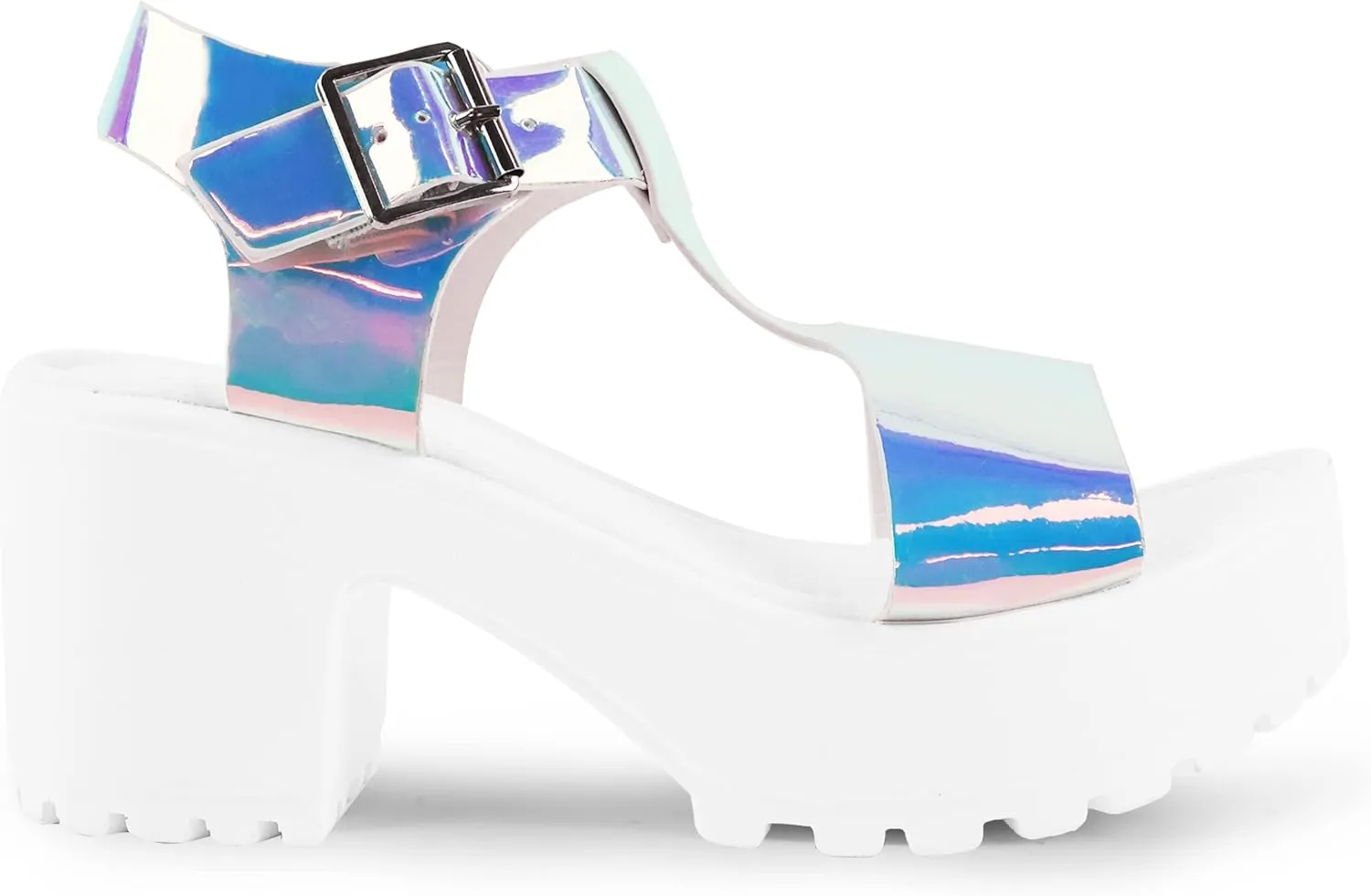 J. Adams Corby Platform Sandals Heeled Sandals for Womens - T-Strap Chunky Mid Heel Sandal Wedges for Women - Women's Footwear Platform Shoes - Summer Shoes for Women
