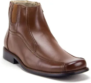 Jazamé Men's Leather Lined Ankle High Moto Zipped Chelsea Dress Boots Botas Bota