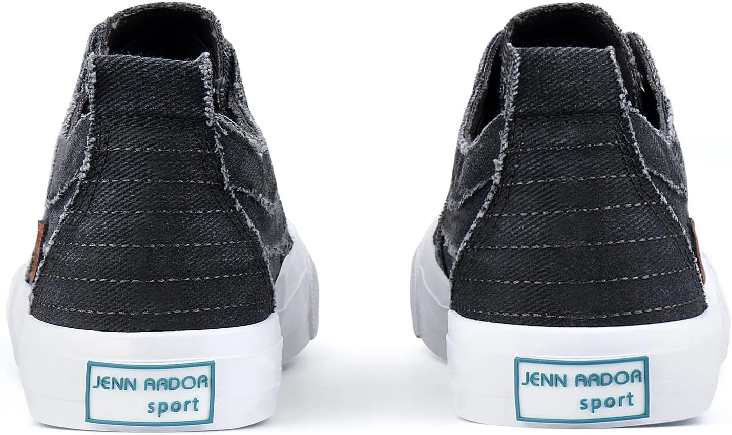 JENN ARDOR Womens Fall Slip On Fashion Sneakers No Laces Comfortable Casual Low Canvas Sneakers Flats Walking Shoes