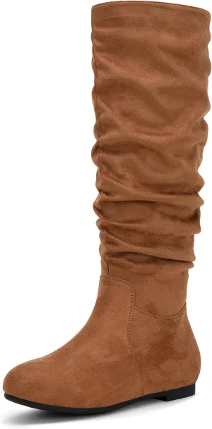 Jeossy Women's 941 Knee High Boots, Falt Slouch Boots, Tall Fall Boots Pull on