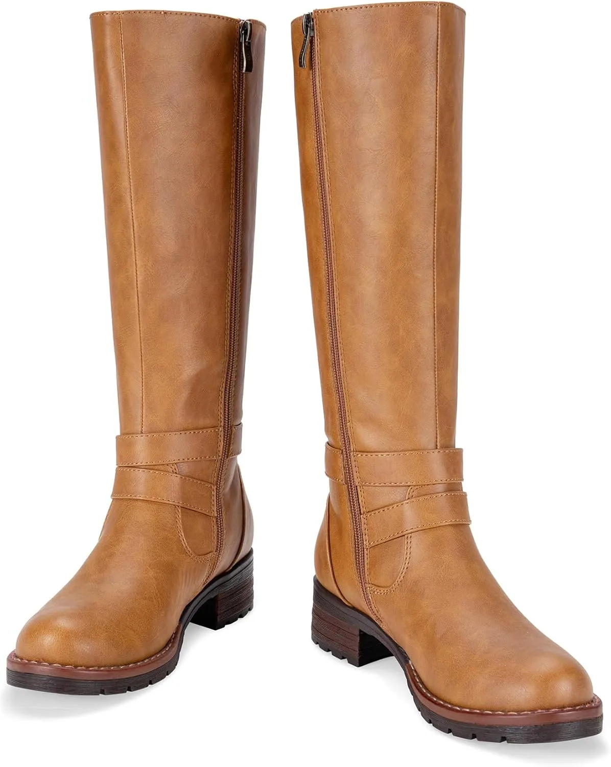 Jeossy Women's 9659 Knee High Boots, Riding Horse Tall Boots with Elastic Band and Side Zipper