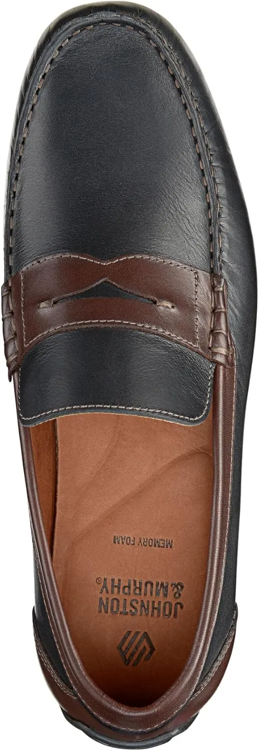 Johnston & Murphy Beck Penny Loafers, Dress Leather Shoes for Men, Slip-On Moccasins for Men