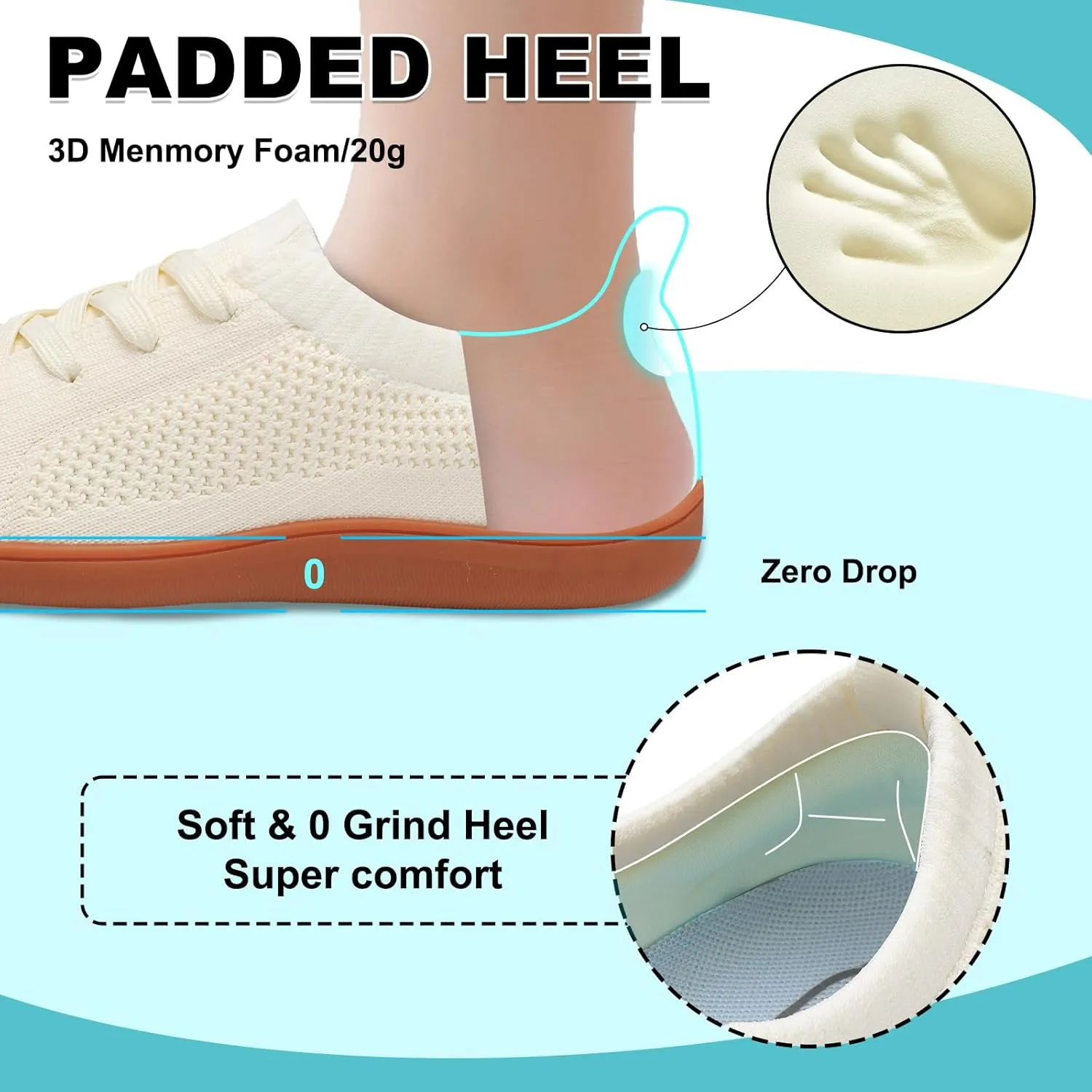 JOINFREE Mens Wide Toe Barefoot Shoes Minimalist Walking Shoes Zero Drop Mesh Workout Sneakers Breathable Casual Running Shoes