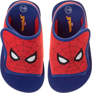 Josmo Kids SpiderMan Sandals Open Toe Adjustable Strap Closure - Spidey Character Hero Water Shoe SlipOn Slides for Boys (Sizes: 5-10 Toddler / 11-12 Little Kid)