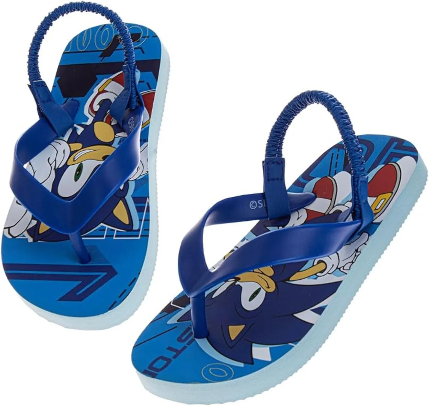 Josmo SEGA Sonic the Hedgehog Boys Footwear Sandals Bundle Flip Flops & Water Shoes for Boys Size Toddler - Little Kids