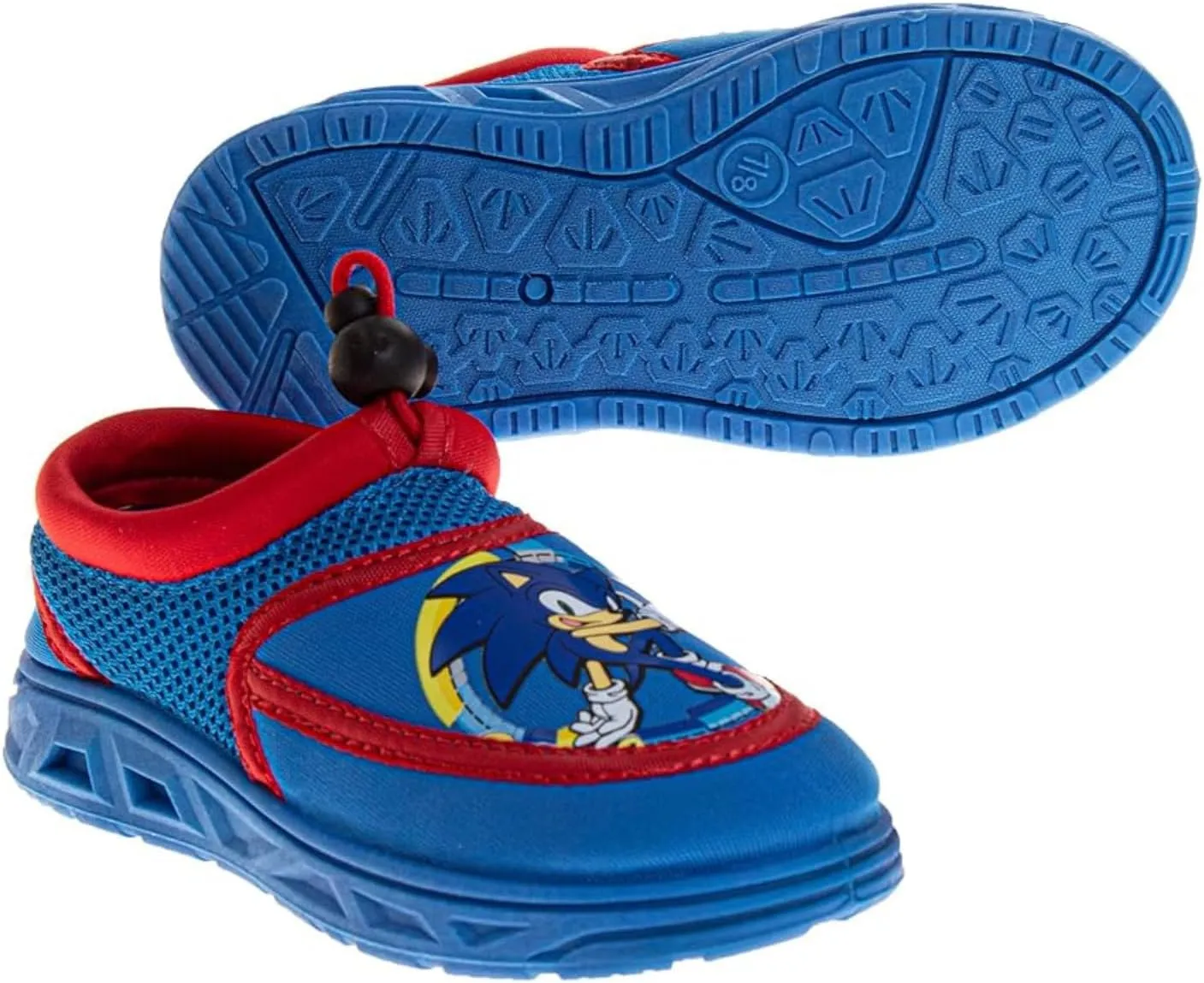Josmo SEGA Sonic the Hedgehog Boys Footwear Sandals Bundle Flip Flops & Water Shoes for Boys Size Toddler - Little Kids