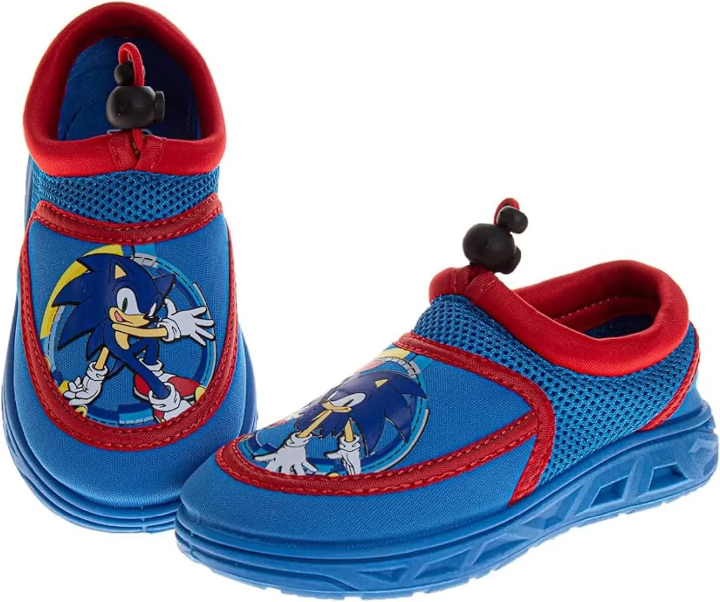 Josmo SEGA Sonic the Hedgehog Boys Footwear Sandals Bundle Flip Flops & Water Shoes for Boys Size Toddler - Little Kids