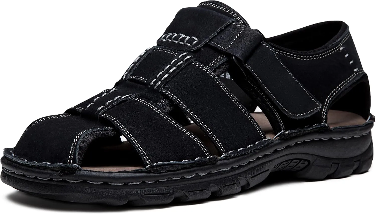 Jousen Men's Sandals Arch Support Casual Genuine Leather Summer Outdoor Beach Fisherman Sandals for Men