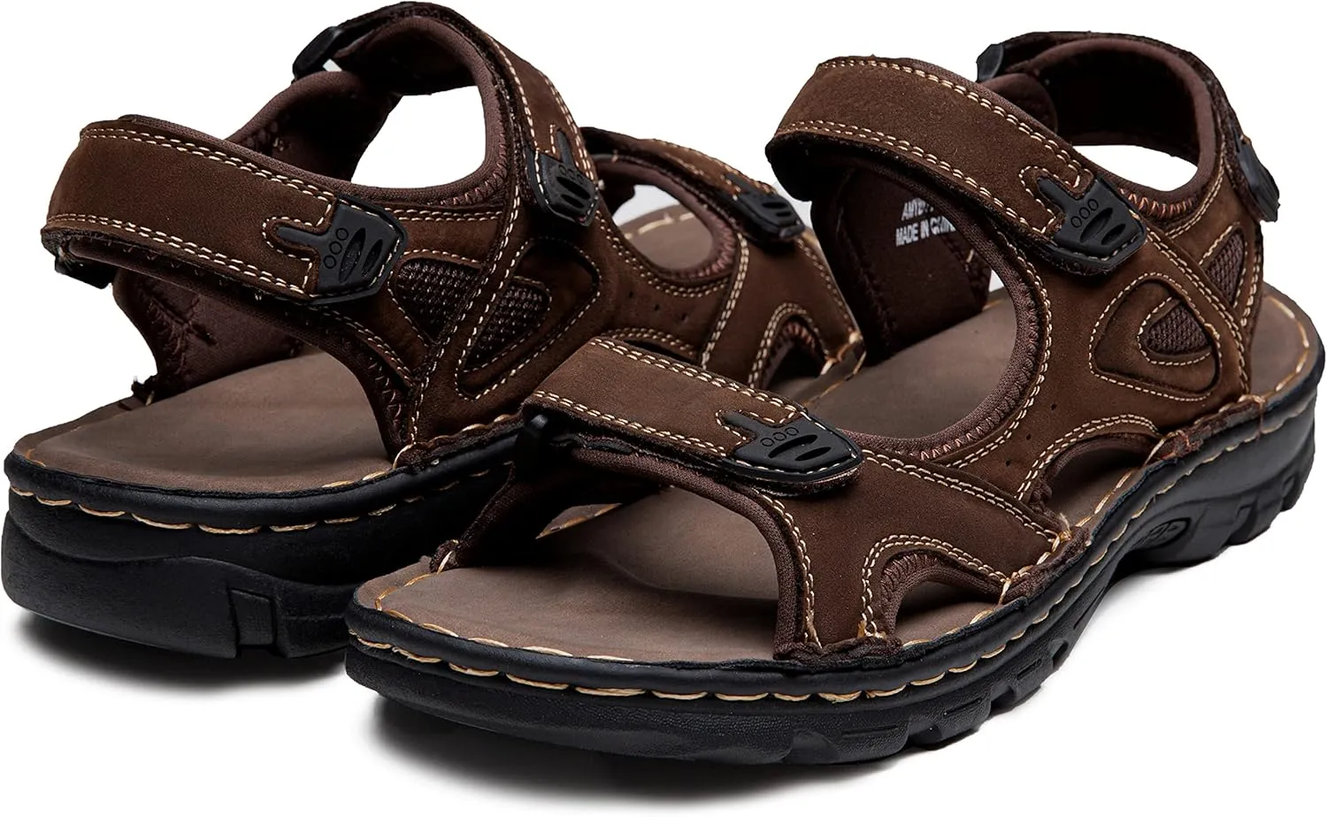 Jousen Men's Sandals Arch Support Casual Genuine Leather Summer Outdoor Beach Fisherman Sandals for Men