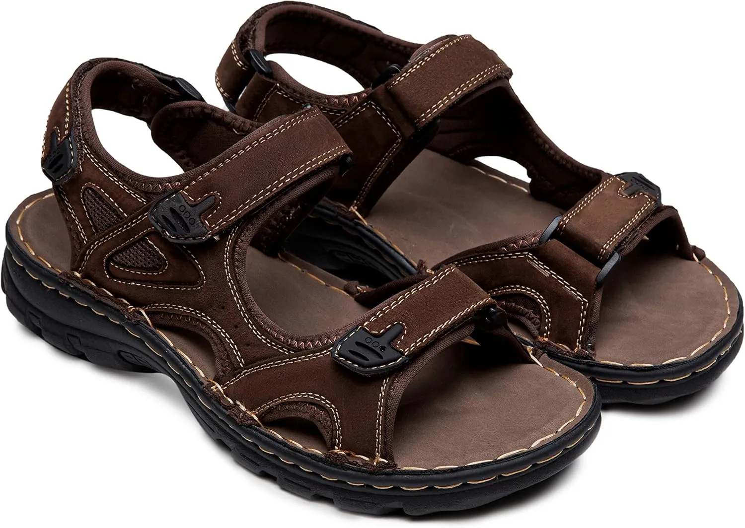 Jousen Men's Sandals Arch Support Casual Genuine Leather Summer Outdoor Beach Fisherman Sandals for Men