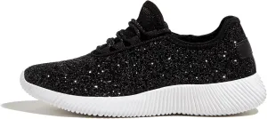 K KIP WOK Fashion Glitter Sneakers for Womens Silp On Running Shoes Lightweigt Tennis Walking Sneakers